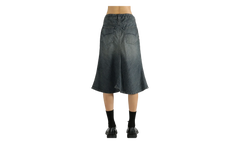 Godet Midi Skirt WMNS "Navy / Green / Yellow" 852330 TTW76 3394