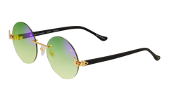 508 Rimless Drill Mount F.U. Edition 24KT "Yellow Gold / Black / Powder Green Flash Purple" DMMF2 0006 16T4