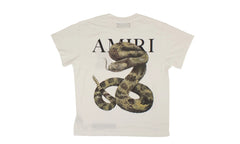 White Snake Cotton T-Shirt "White" AMR-XTSH-0054