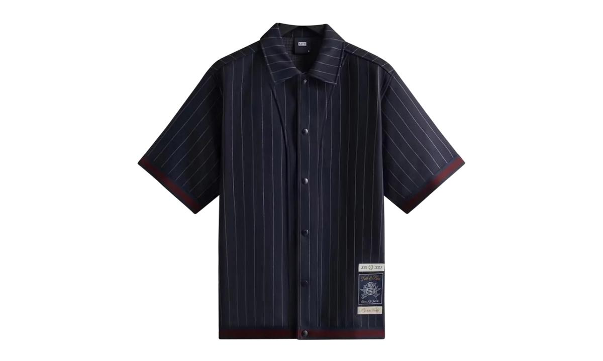 Pinstripe Woodpoint Shooting Shirt "Nocturnal" KHM031018 413
