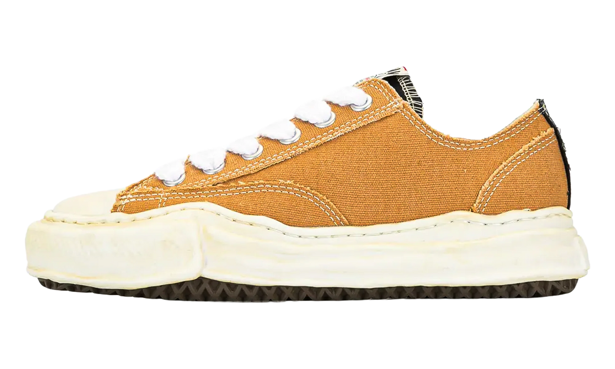 Peterson OG Sole Overdyed Canvas Low "Yellow Green Mismatched" A05FW728 YEL