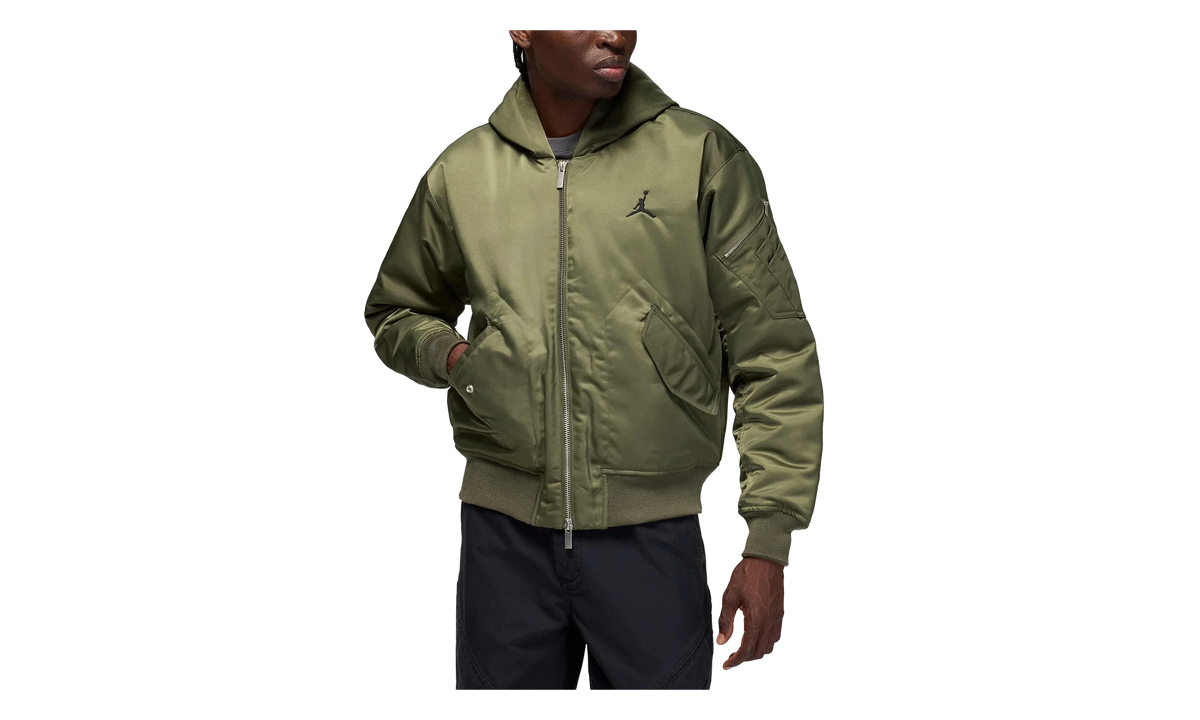 Jordan Renegade Flight Therma-FIT Hooded Jacket "Medium Olive / Starfish / Black" HV0540 222