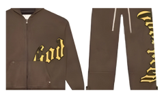 OG Logo Sweatsuit V2 "Washed Charcoal / Yellow" GS016
