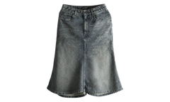 Godet Midi Skirt WMNS "Navy / Green / Yellow" 852330 TTW76 3394