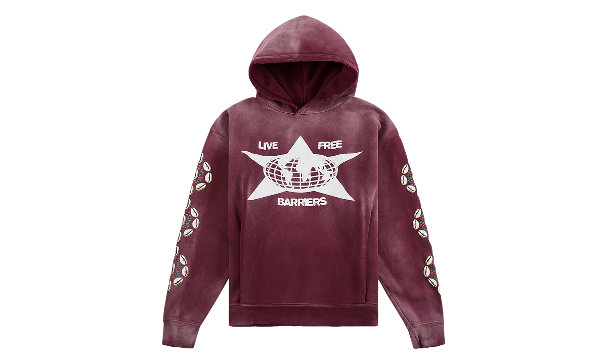 Cowrie Shell Hoodie "Maroon" BAR22