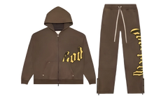 OG Logo Sweatsuit V2 "Washed Charcoal / Yellow" GS016