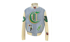 Boston Celtics Wool & Leather Old English Varsity Jacket "Blue" NBA BOS CEL 100
