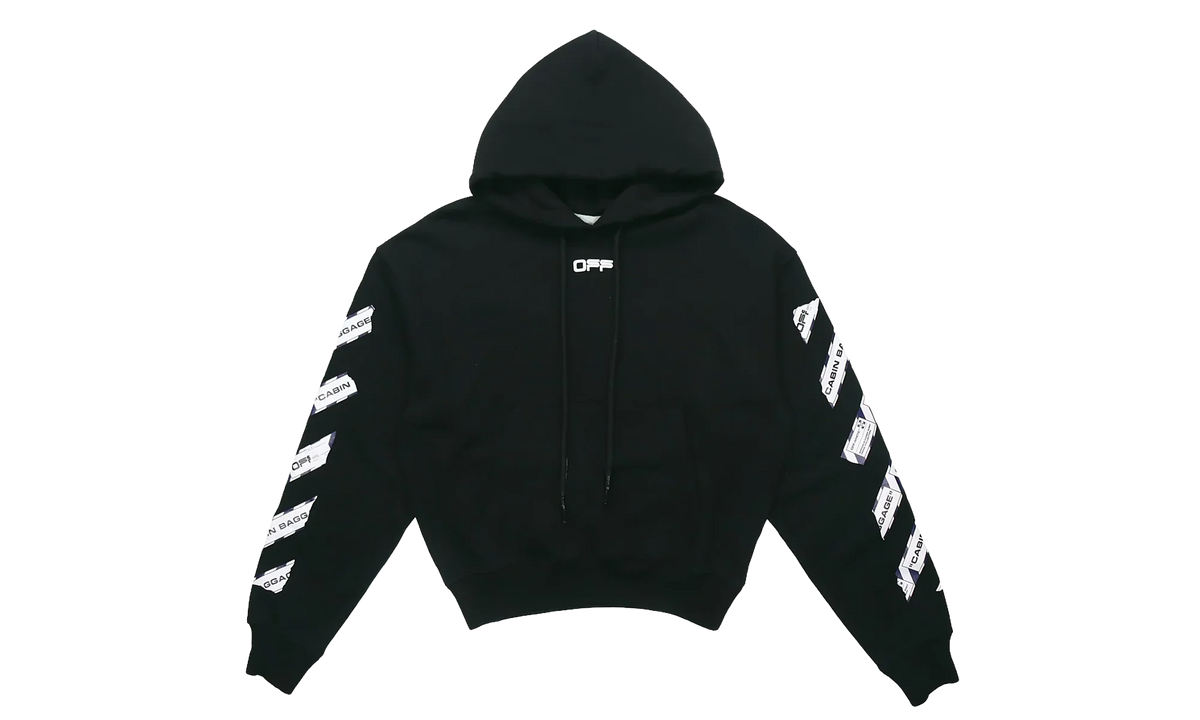 Back Arrow Printing Loose Hoodie "Black" OMBB037S20E300031088